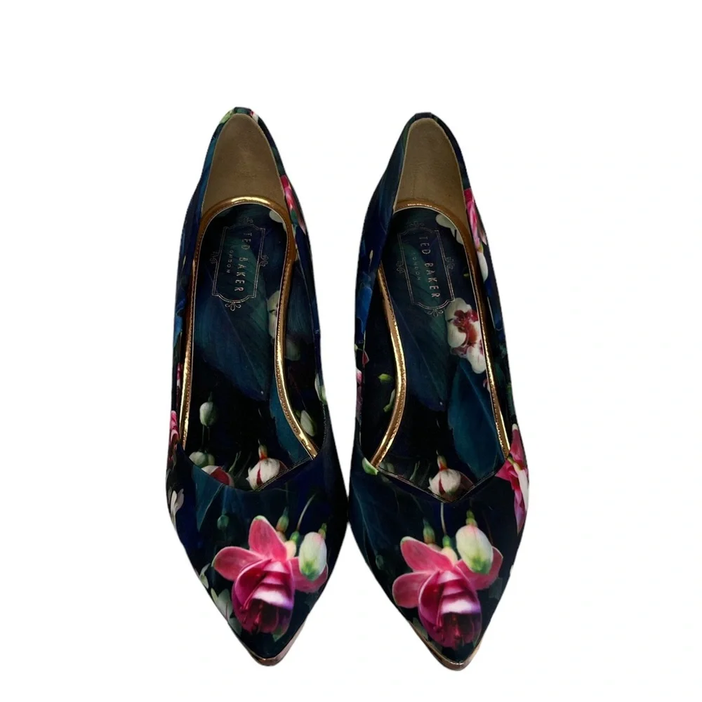 Ted Baker London Neevo 4 Pointed Heels - Fuchsia - Pink - Picture 8 of 10
